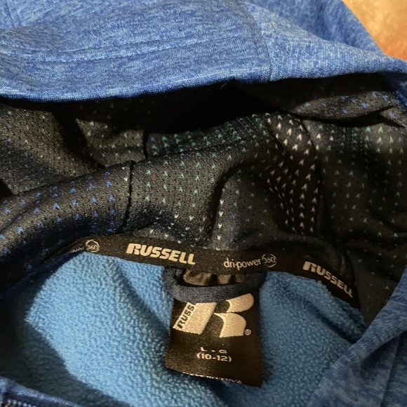 Russell Dri Power Kids Hooded Large Sweater . - Picture 11 of 12